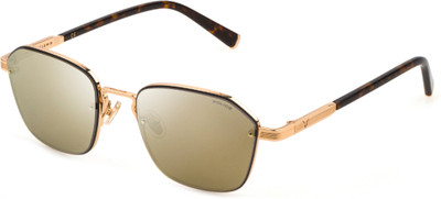 Police Retro Square Sunglasses(For Men, Golden)