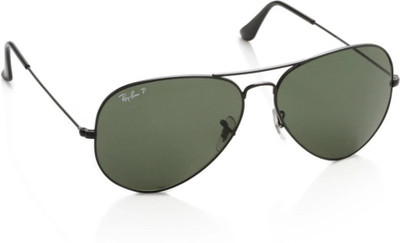 Ray-Ban Aviator Sunglasses(For Men, Green)