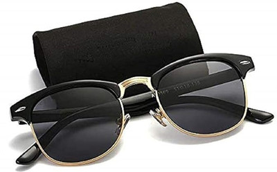 Dcmr Round Sunglasses(For Boys & Girls, Black)