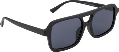 Roadster Retro Square Sunglasses(For Men & Women, Black)