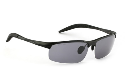 ROYAL SON Wrap-around Sunglasses(For Men, Black)