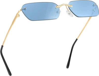 Mast & Harbour Rectangular Sunglasses(For Men & Women, Blue)