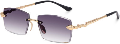 ARICKS Rectangular Sunglasses(For Men & Women, Black)