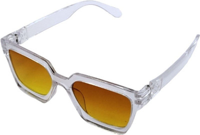 OKU Retro Square Sunglasses(For Boys & Girls, Yellow)