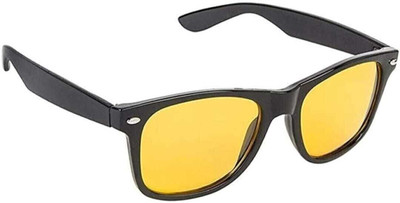 Netwiz Retro Square, Rectangular, Wayfarer Sunglasses(For Men & Women, Yellow)