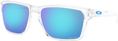 OAKLEY Rectangular Sunglass(For Men, Blue)