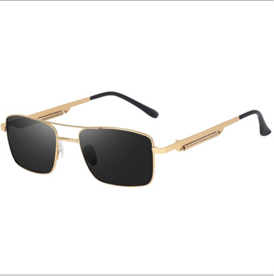 SUN STYLE Rectangular Sunglasses(For Men & Women, Black)