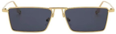 Netwiz Rectangular Sunglasses(For Boys & Girls, Black)