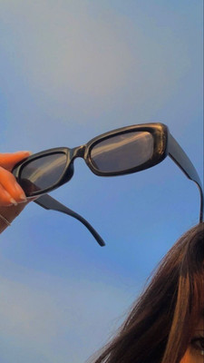 Accentz Rectangular Sunglasses(For Boys & Girls, Black)