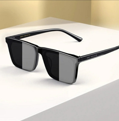 Zienz Rectangular Sunglasses(For Boys & Girls, Black)