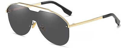 Augen Over-sized Sunglasses(For Men & Women, Black)
