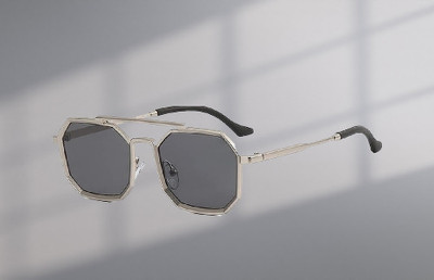 Rich Club Retro Square Sunglasses(For Men, Black)