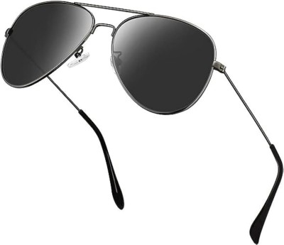 MTSM Aviator Sunglasses(For Men & Women, Black)