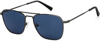 VINCENT CHASE by Lenskart Rectangular Sunglasses(For Men & Women, Blue)