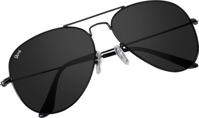 Gynk Aviator Sunglasses(For Men & Women, Black)