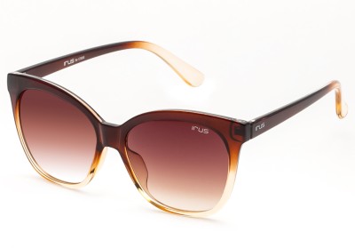 IRUS Oval Sunglasses(For Women, Brown)