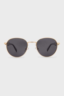 Snitch Round Sunglasses(For Men, Black)