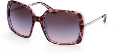 GUESS Round Sunglasses(For Women, Blue)