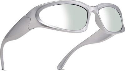 Sunglasses Spectacle , Wrap-around, Sports Sunglasses(For Men & Women, Silver)