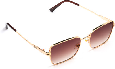 Eyeric Rectangular Sunglasses(For Men & Women, Brown)