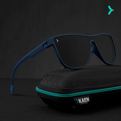KAEN EYEWEAR Rectangular Sunglasses(For Men & Women, Black)