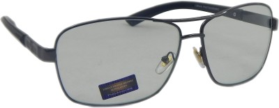 Libnan Photochromatic Rectangular Sunglasses(For Men & Women, Clear, Grey)