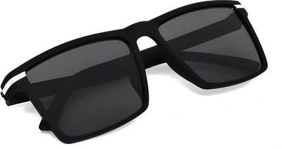 Supreno Wayfarer Sunglasses(For Men & Women, Black)