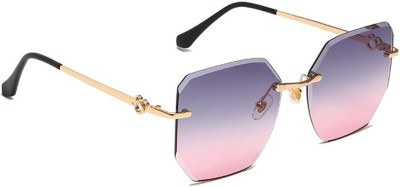 Kalveera Retro Square Sunglasses(For Women, Violet)