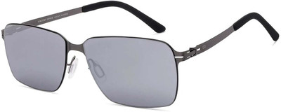 VINCENT CHASE Rectangular Sunglasses(For Men & Women, Grey)