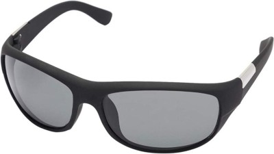 Quantum Retail Wrap-around Sunglasses(For Men & Women, Black)