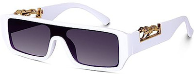 DKERAOD Retro Square Sunglasses(For Men & Women, Black)