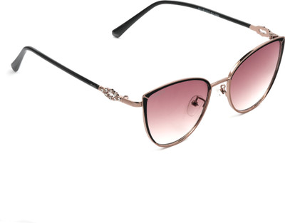 Eyeric Cat-eye Sunglasses(For Women, Brown)