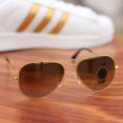 Dark Romance Aviator Sunglasses(For Men, Brown)