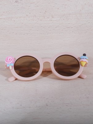 Dukiekooky Round Sunglasses(For Boys & Girls, Pink)