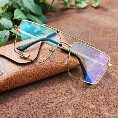 jiebo Retro Square Sunglasses(For Men & Women, Clear)
