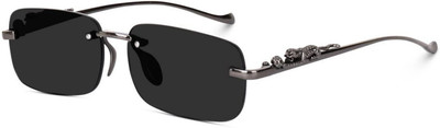 Dcmr Rectangular Sunglasses(For Women, Black)