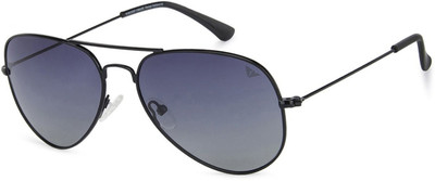 VINCENT CHASE by Lenskart Aviator Sunglasses(For Men & Women, Black)