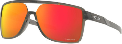OAKLEY Rectangular Sunglass(For Men, Red)