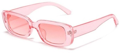 PIRASO Rectangular Sunglasses(For Women, Pink)