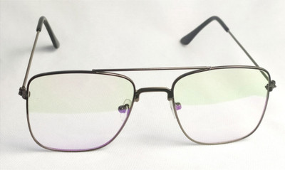 Young Tag Retro Square Sunglasses(For Men, Clear)