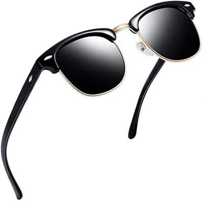 I REBEL Clubmaster, Spectacle  Sunglasses(For Men & Women, Black)
