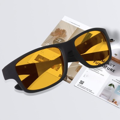 Legend Eyewear Sports, Rectangular Sunglasses(For Men & Women, Yellow)