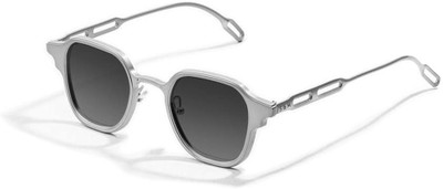 SAM AND MARSHALL Retro Square Sunglasses(For Men & Women, Black)