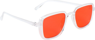 TheWhoop Rectangular Sunglasses(For Men & Women, Red)