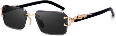 Being Better Rectangular Sunglasses(For Men & Women, Black)