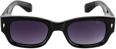 HEXXA Over-sized, Rectangular, Retro Square, Wrap-around Sunglasses(For Men, Clear)