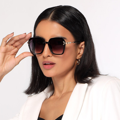 Hashtag eyewear Retro Square Sunglasses(For Women, Violet)