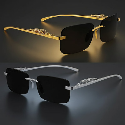 DKERAOD Rectangular, Retro Square Sunglasses(For Men & Women, Black)