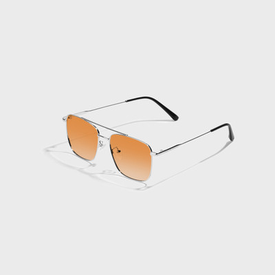 SAM AND MARSHALL Retro Square Sunglasses(For Men, Orange)