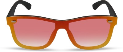 Freddy Wayfarer, Round, Retro Square, Clubmaster, Oval, Rectangular Sunglasses(For Men & Women, Red)